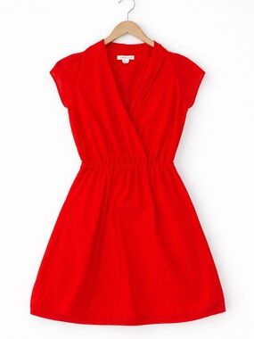 BCBGeneration Red Midi Wrap-Style Dress